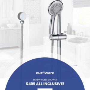 Upgrade shower spray with new rail