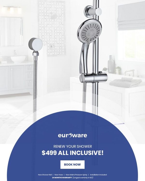 Upgrade shower spray with new rail